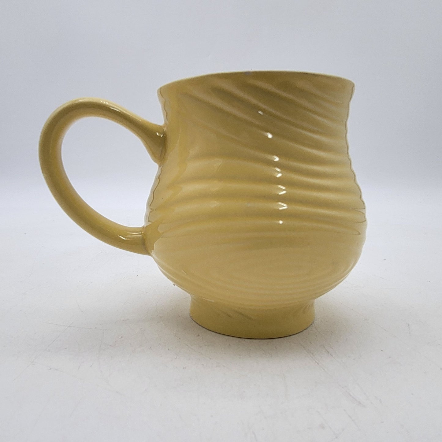 Temp-Tations Woodland Yellow Swirl Set Of 6 Ceramic Mugs 14 Oz
