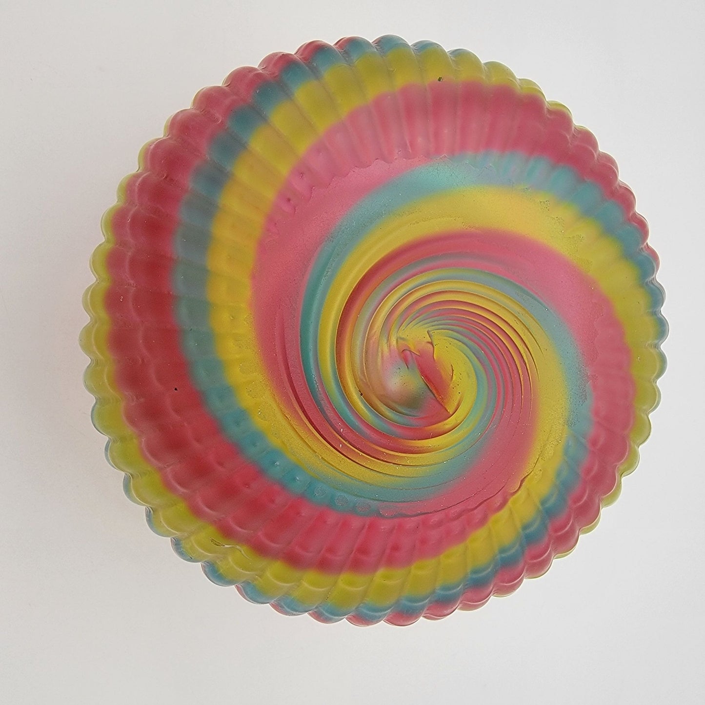 Antique Victorian Harrach Peloton Rainbow Swirl Glass Biscuit Barrel Jar Sheffield Silver Plate Lid