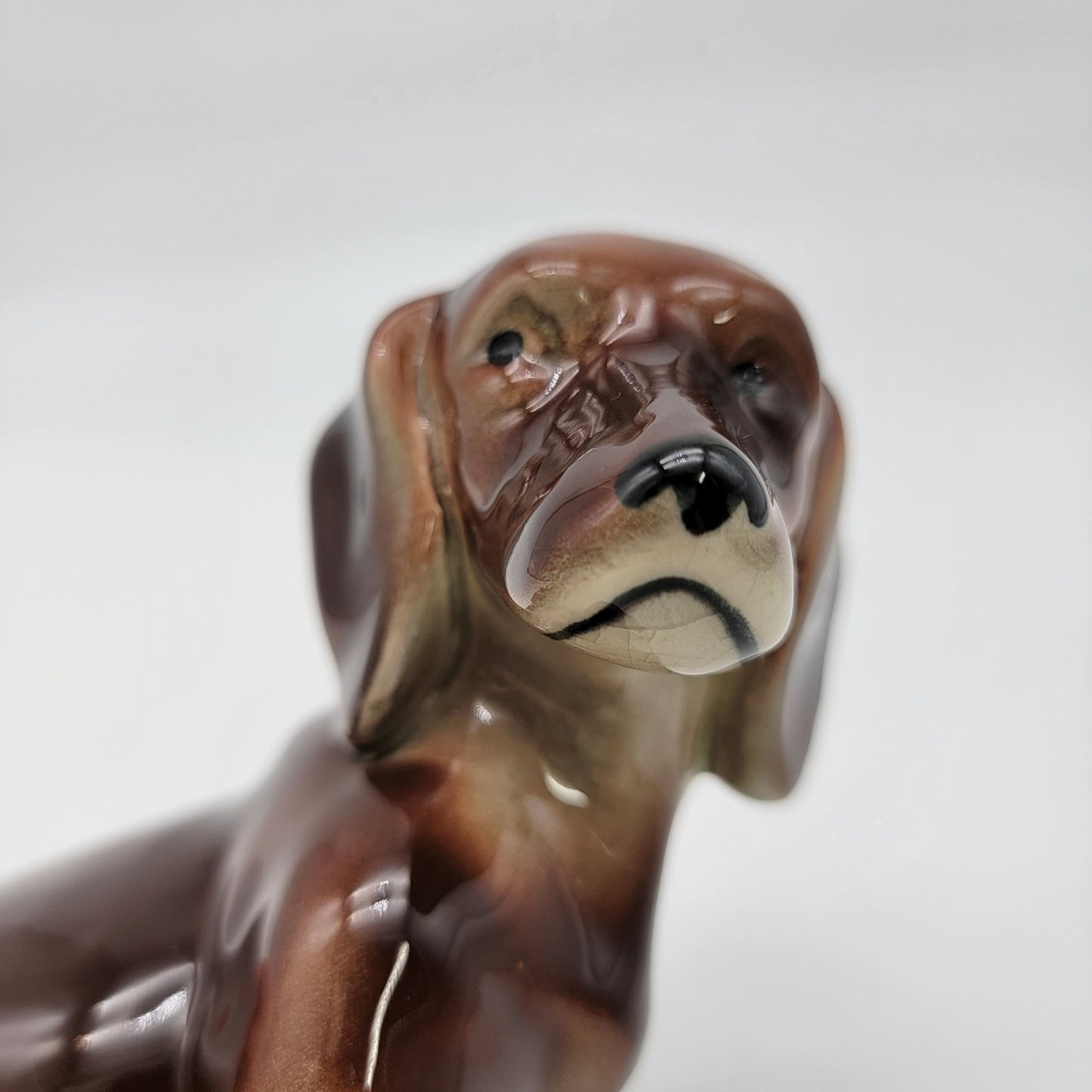 Vintage Large Porcelain Dachshund Dog Figurine