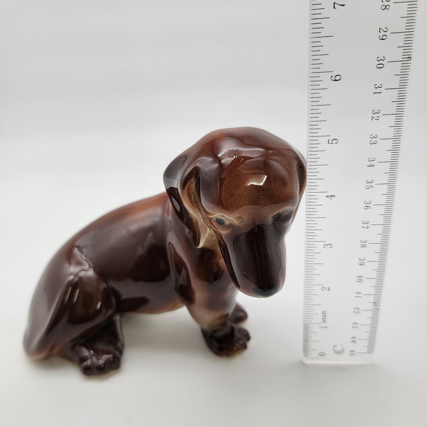 Vintage Large Porcelain Dachshund Dog Figurine
