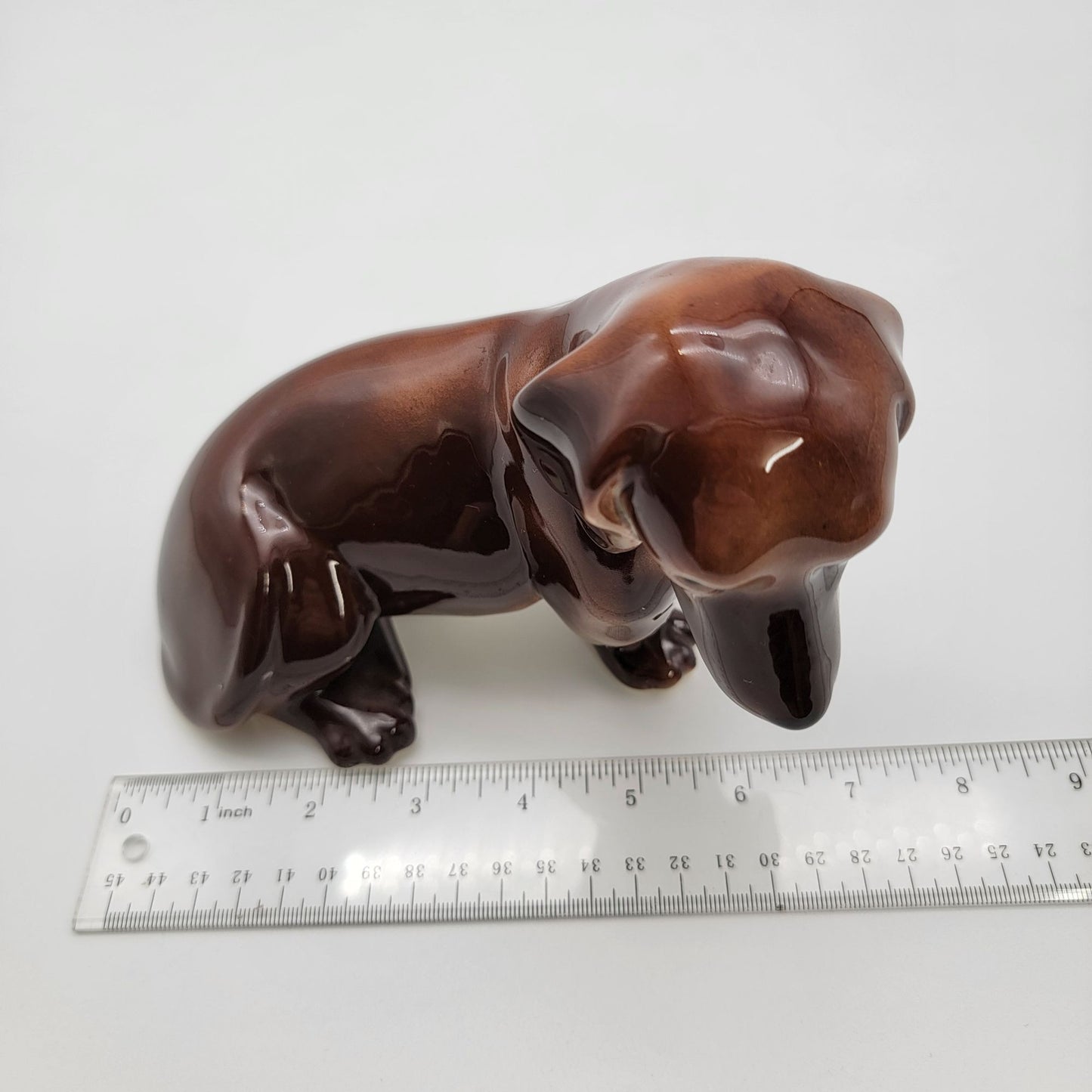 Vintage Large Porcelain Dachshund Dog Figurine
