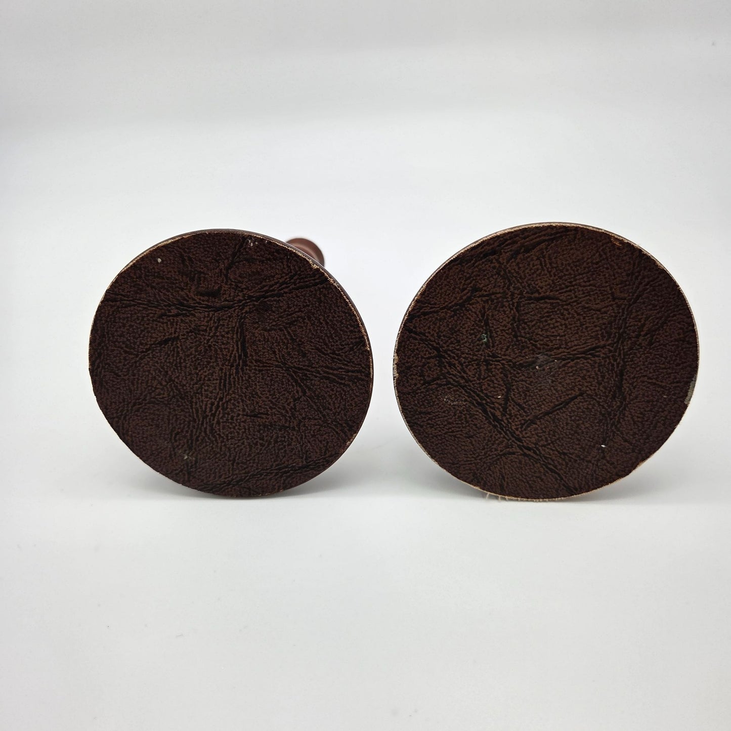 Pair of Vintage Early American Turned Wood Candlesticks