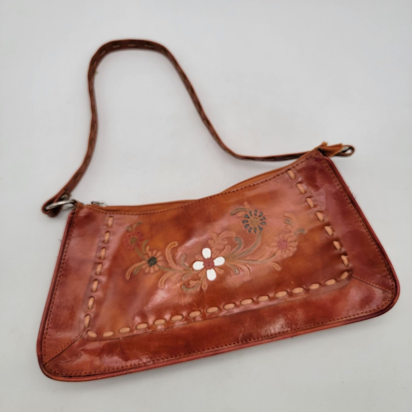 Vintage Tooled Leather Purse