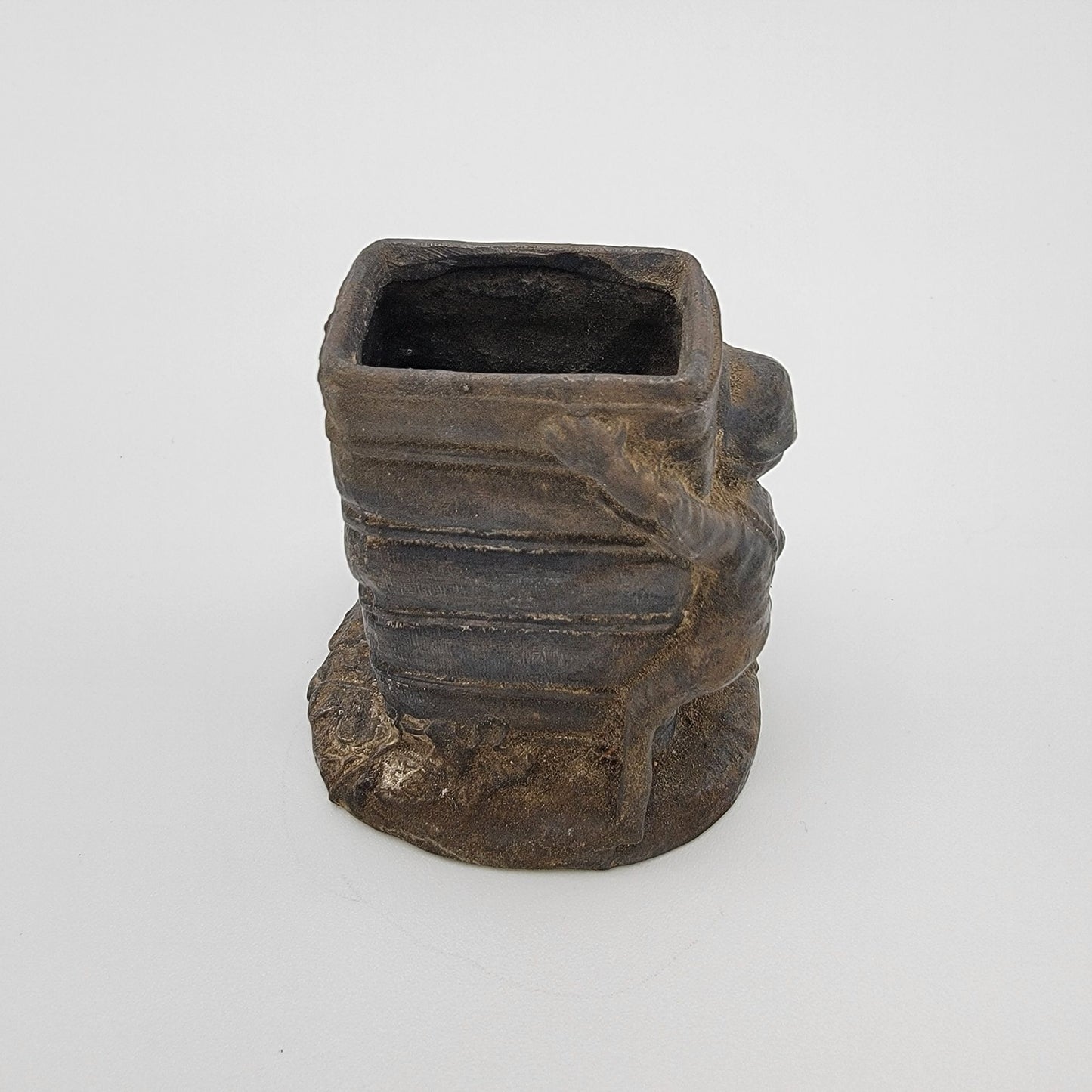 Antique 1884 Cast Metal Match Holder Spill Vase New Orleans Industrial and Cotton Centennial Expo