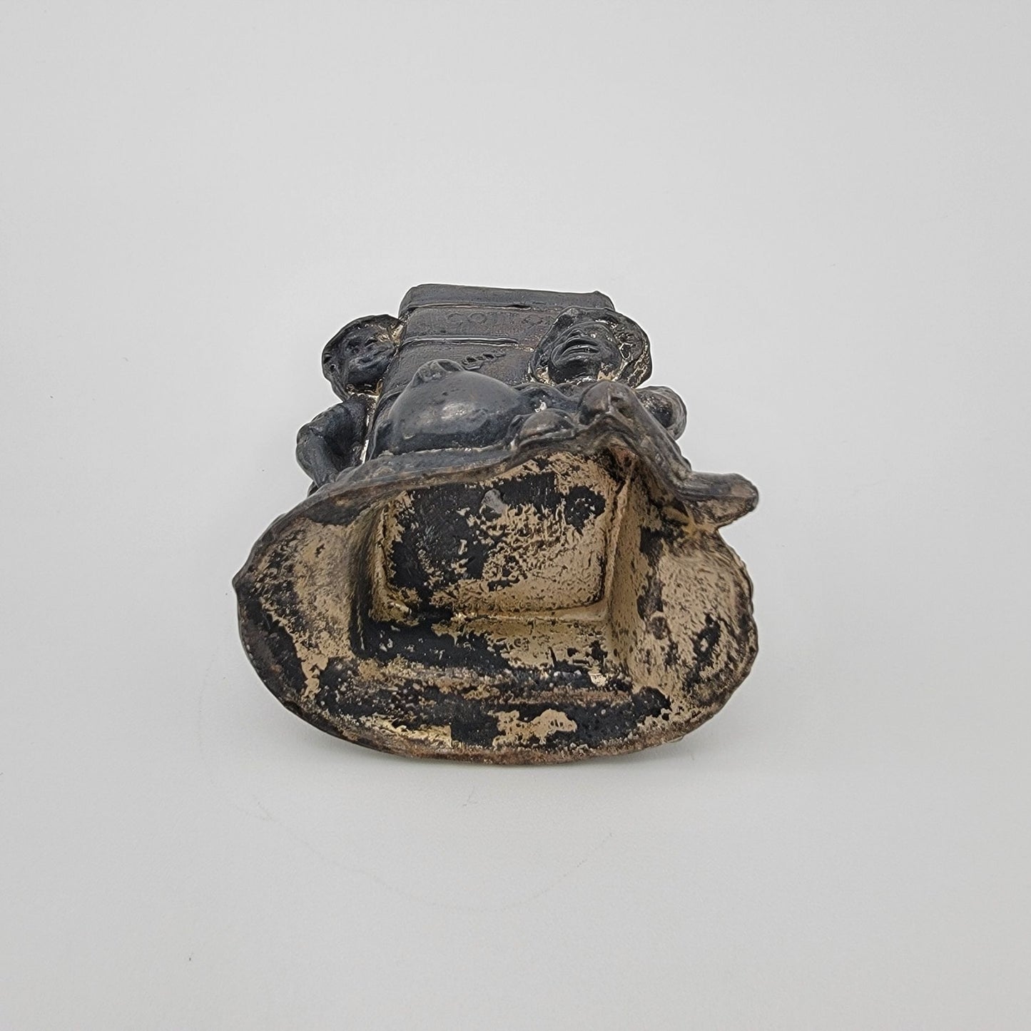 Antique 1884 Cast Metal Match Holder Spill Vase New Orleans Industrial and Cotton Centennial Expo