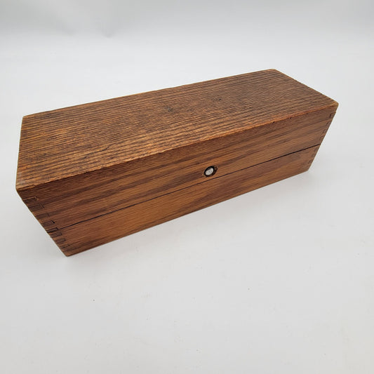 Vintage Wooden Jewelry Box With Velvet Interior