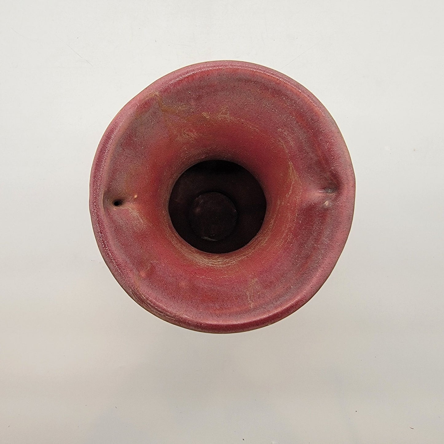 Vintage 1940's Burgundy Niloak Double-Handled Winged Victory Pottery Vase