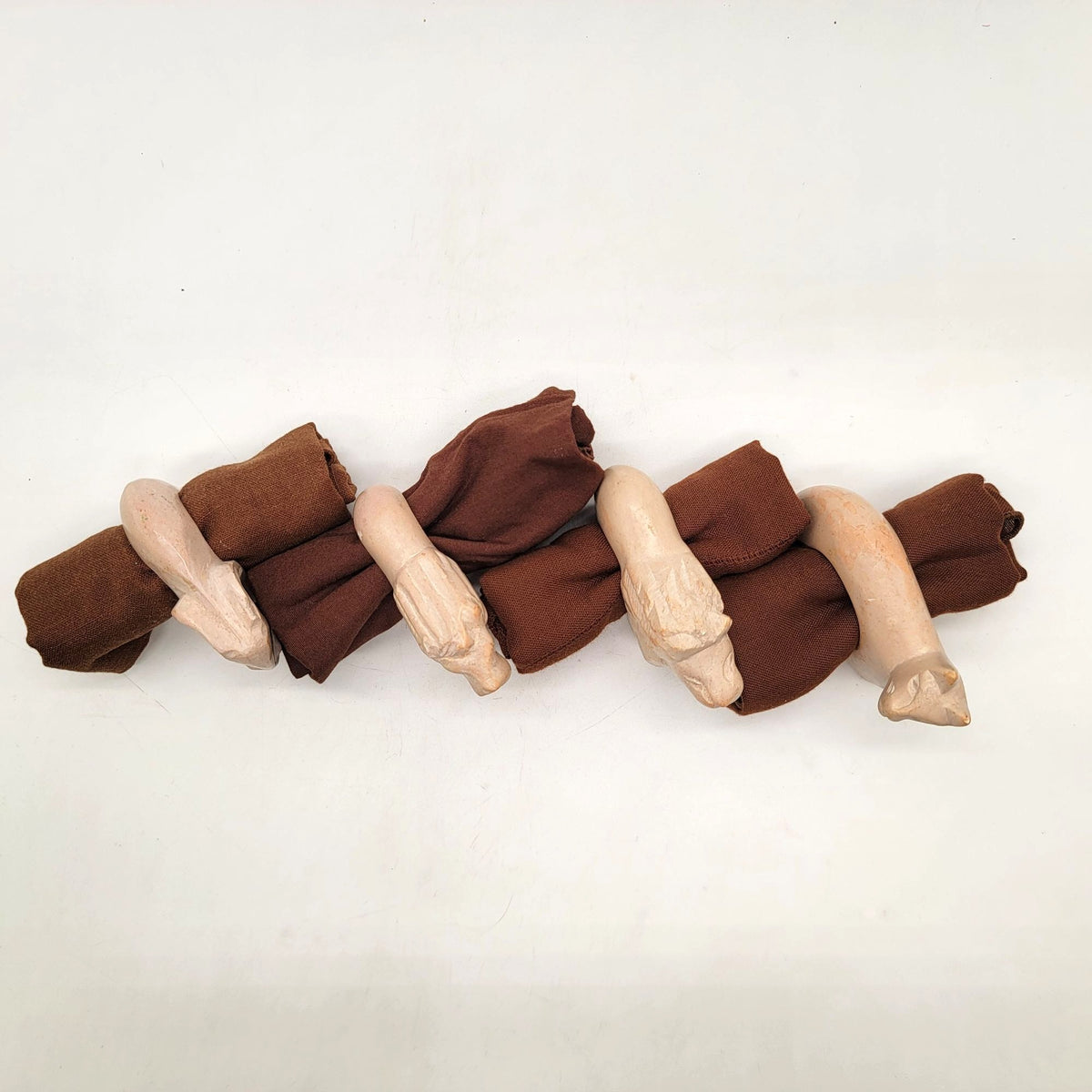 Vintage Carved Soapstone Animal Napkin Rings Set Of 4