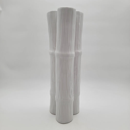 Z Gallerie White Triple Bamboo Vase