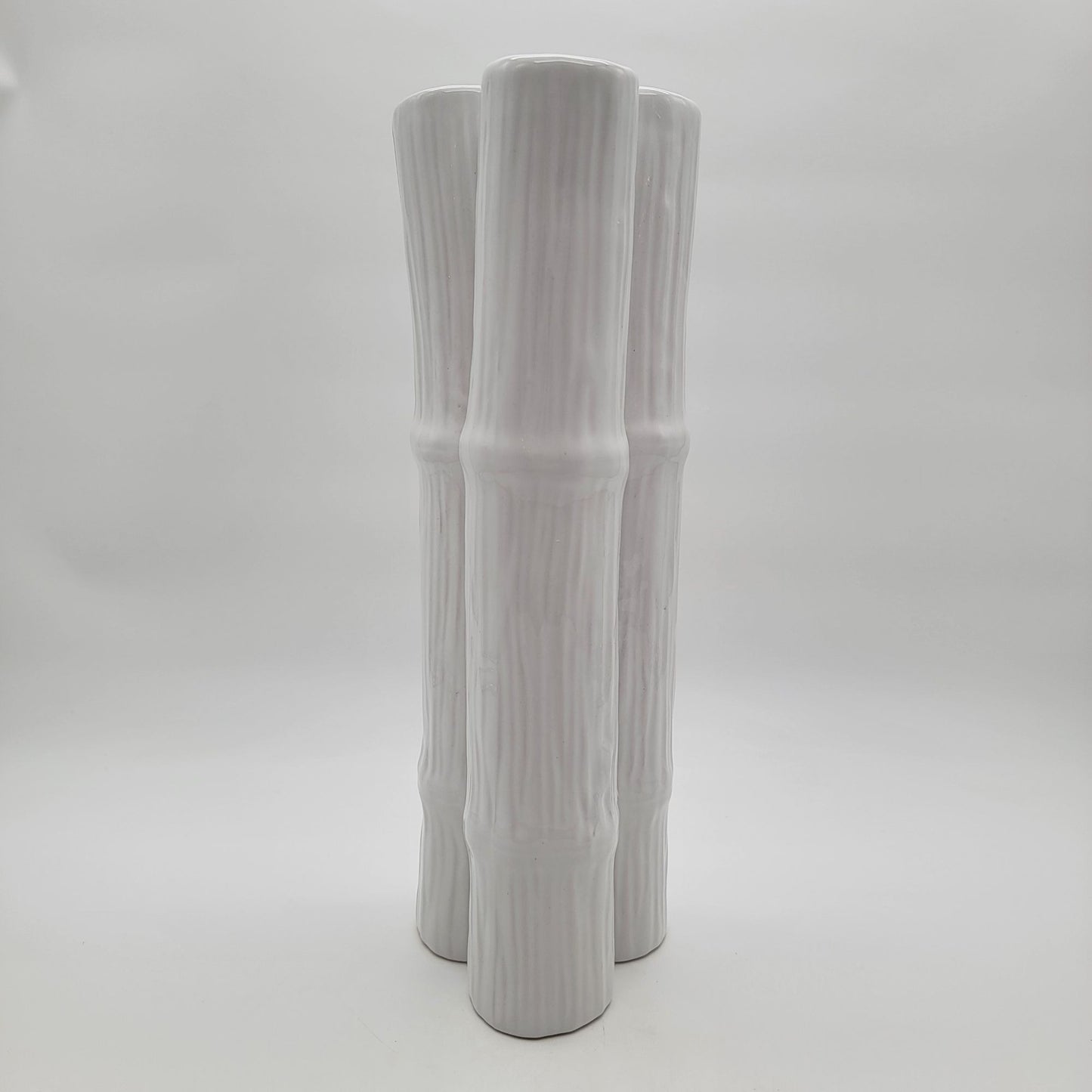 Z Gallerie White Triple Bamboo Vase
