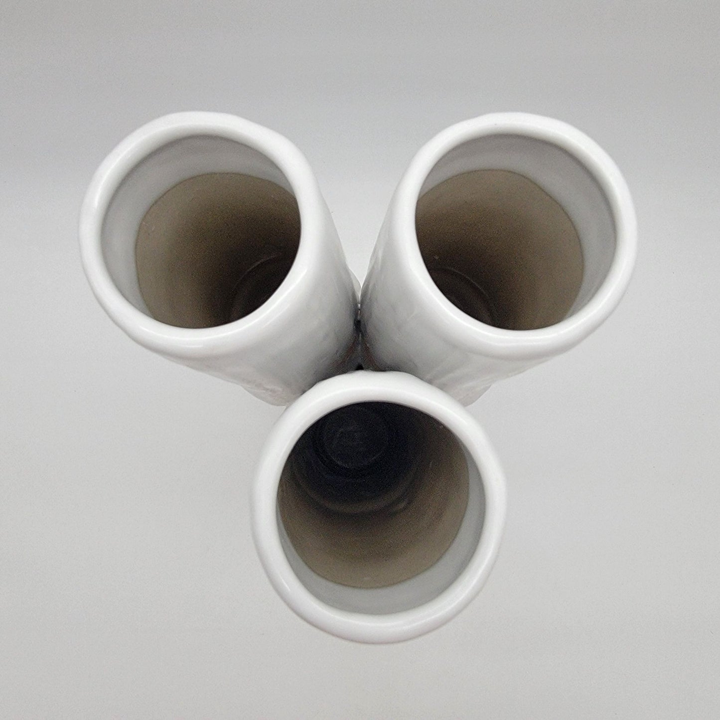 Z Gallerie White Triple Bamboo Vase