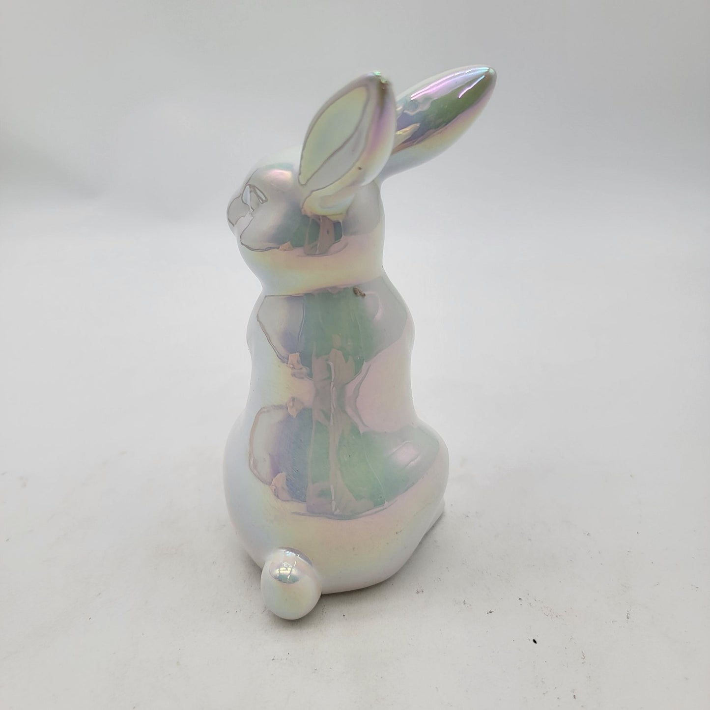 Iridescent Ceramic Bunny Figurine