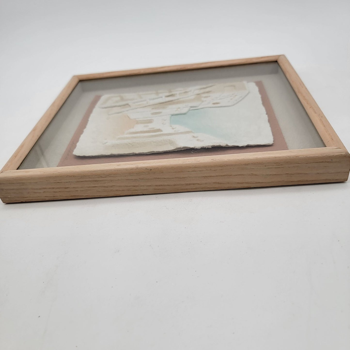 Figi Graphics Wesley Smith Cast Paper Art Framed Wall Decor 3D Pueblo Scene