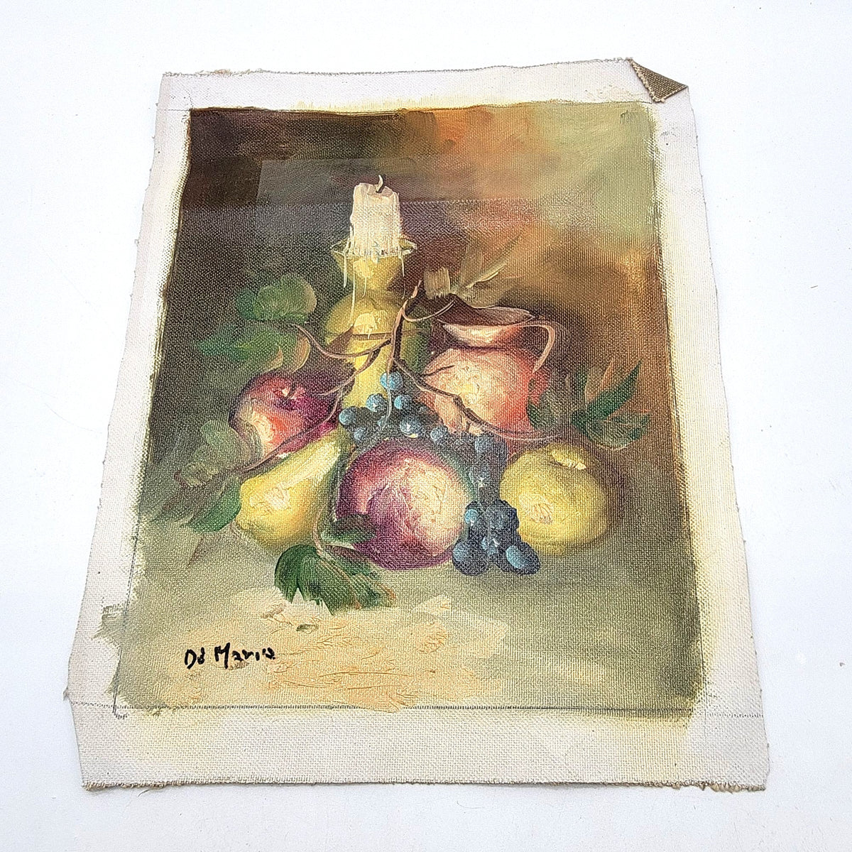 Fruit Still Life Original Oil Painting On Canvas Signed