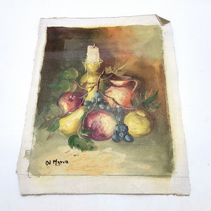 Fruit Still Life Original Oil Painting On Canvas Signed