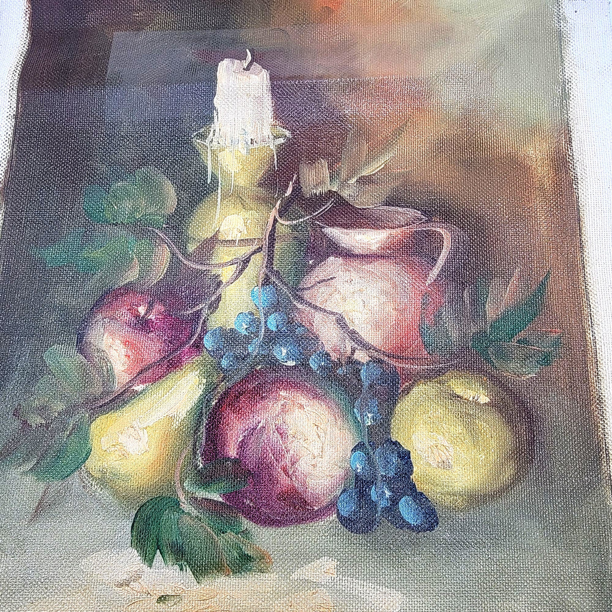 Fruit Still Life Original Oil Painting On Canvas Signed
