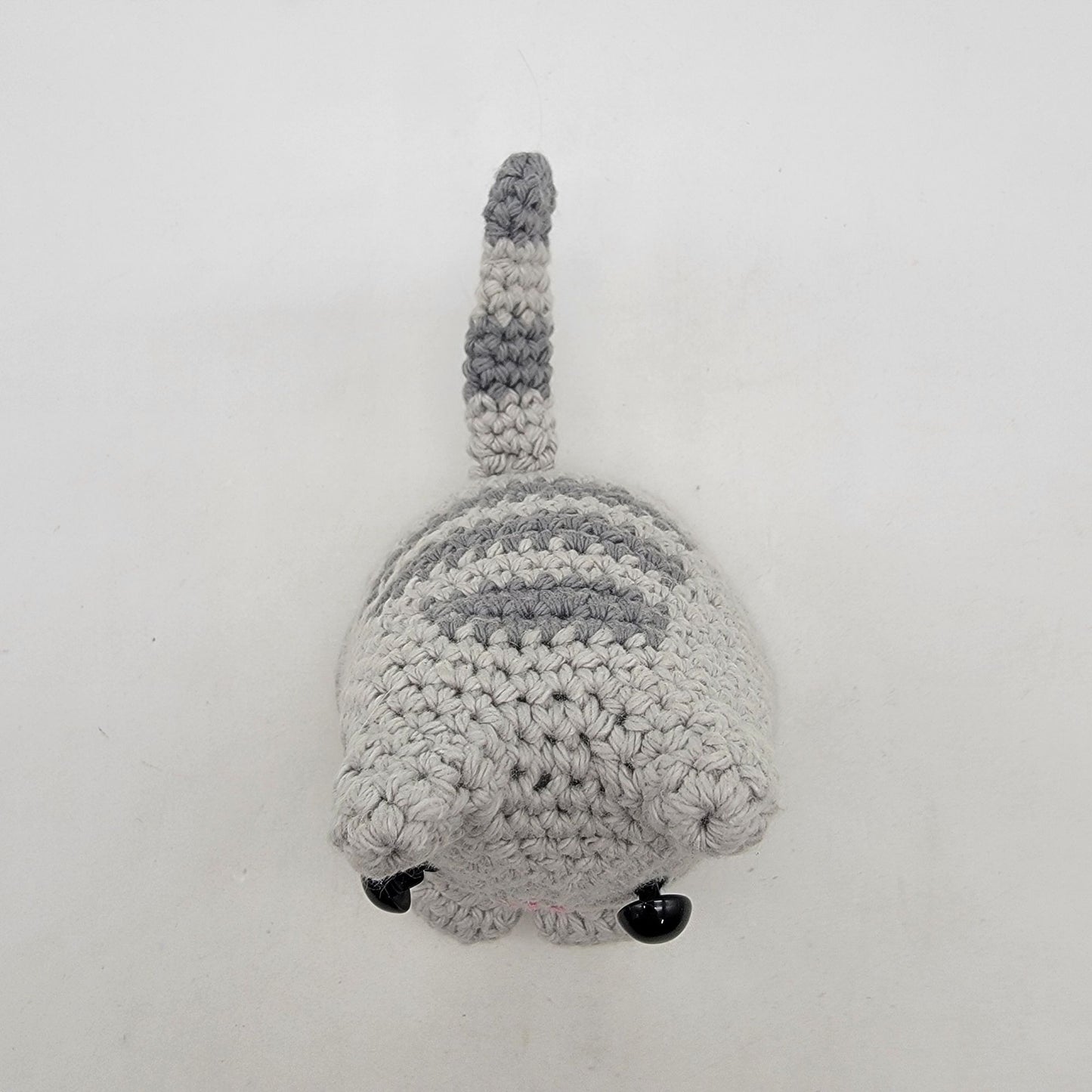 Handcrafted Crochet Dumpling Kitty Grey Cat Plush