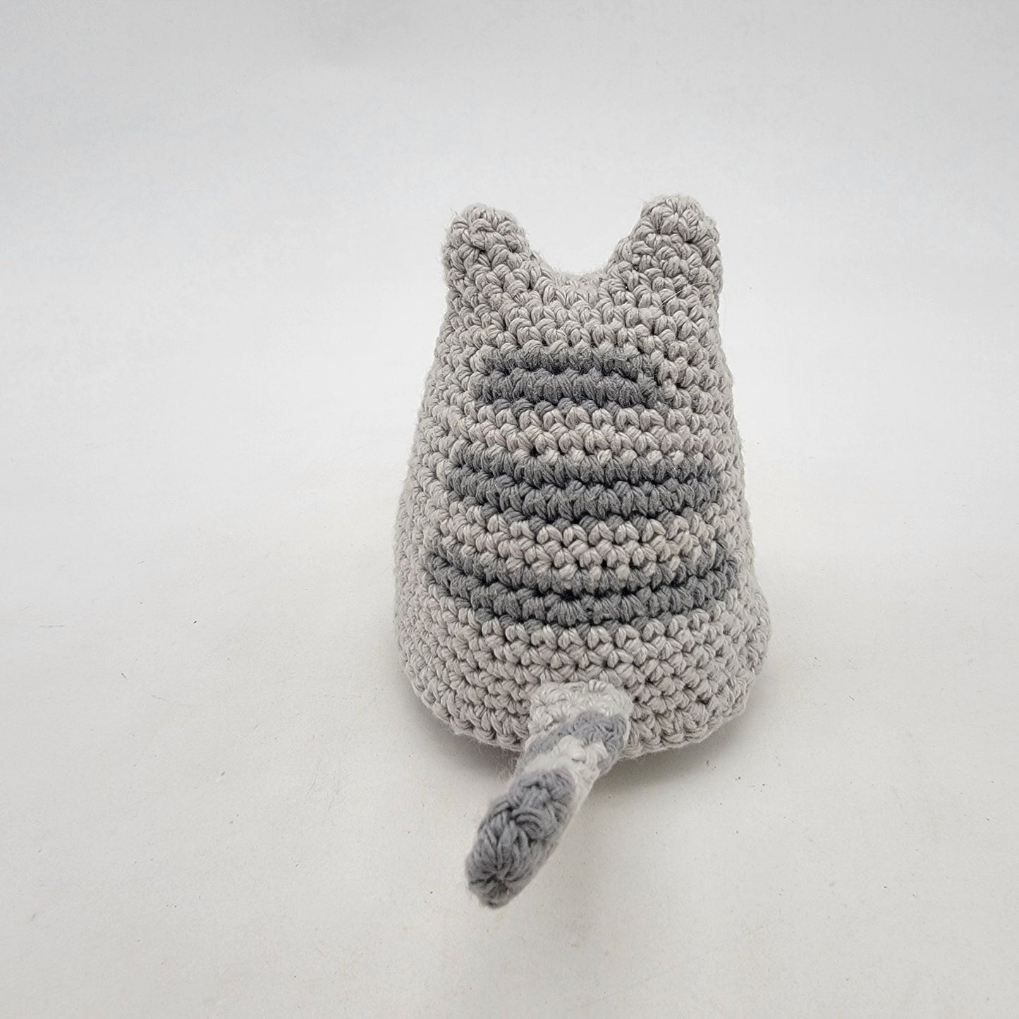 Handcrafted Crochet Dumpling Kitty Grey Cat Plush