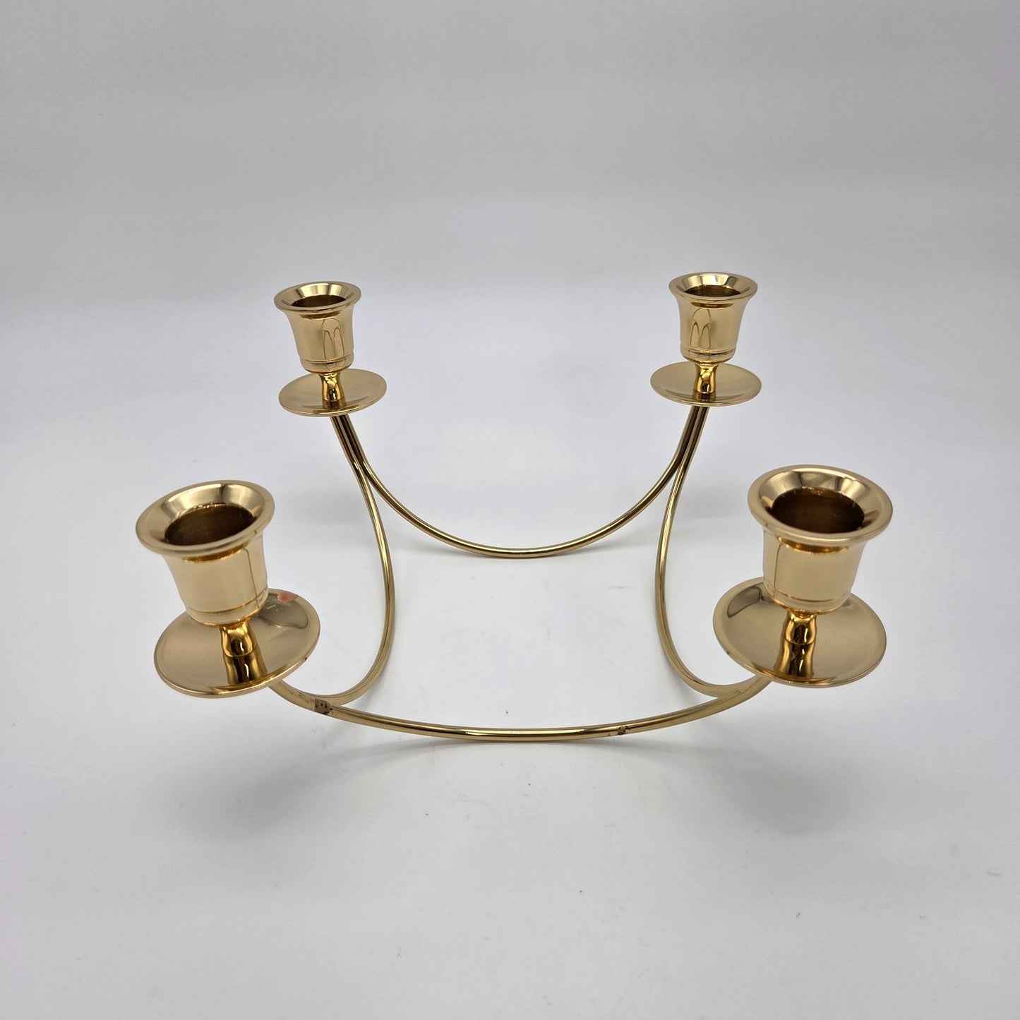Quartet Brass Candle Holder Candelabra Partylite