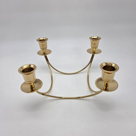 Quartet Brass Candle Holder Candelabra Partylite