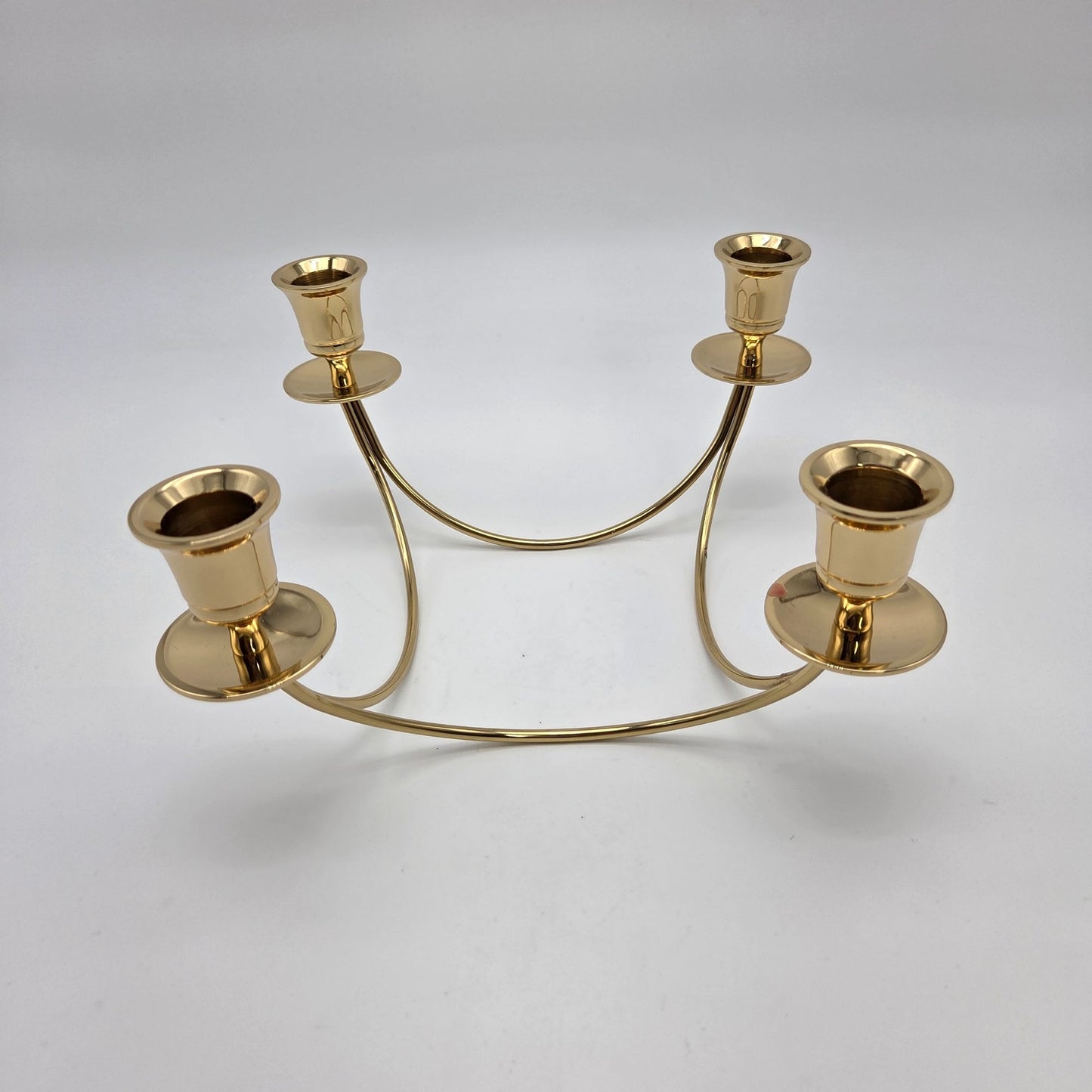 Quartet Brass Candle Holder Candelabra Partylite