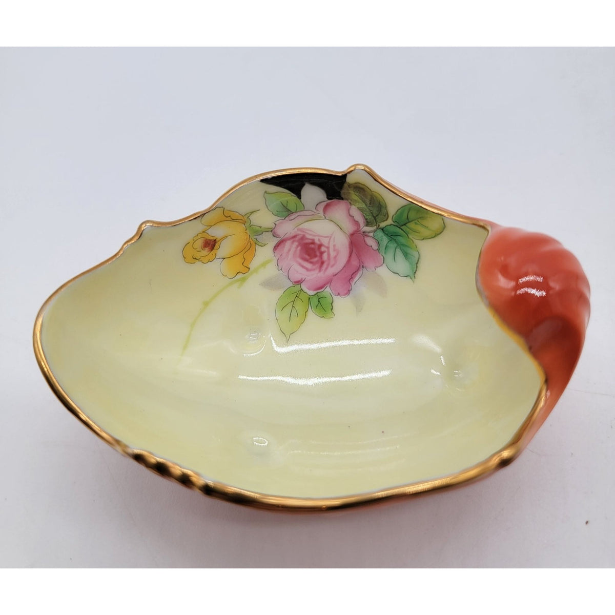 Antique Noritake Handpainted Lusterware Dish
