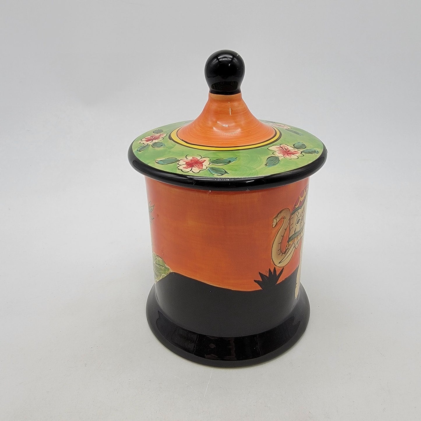 Vintage New West Indies Elephant Canister With Lid