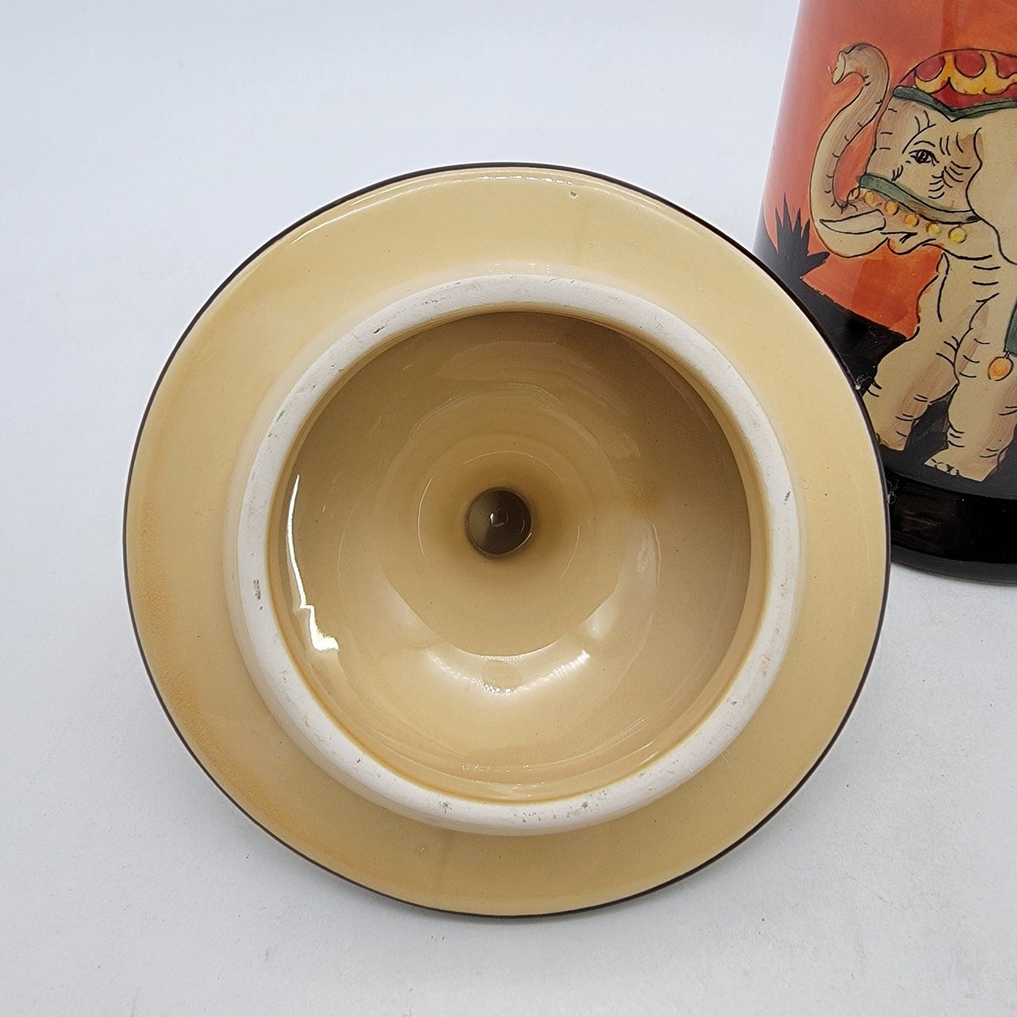 Vintage New West Indies Elephant Canister With Lid