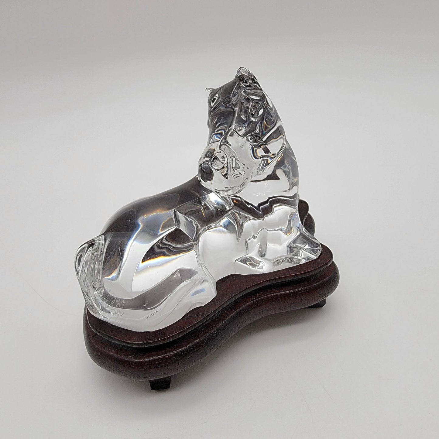 Baccarat Crystal Resting Foal Horse Sculpture