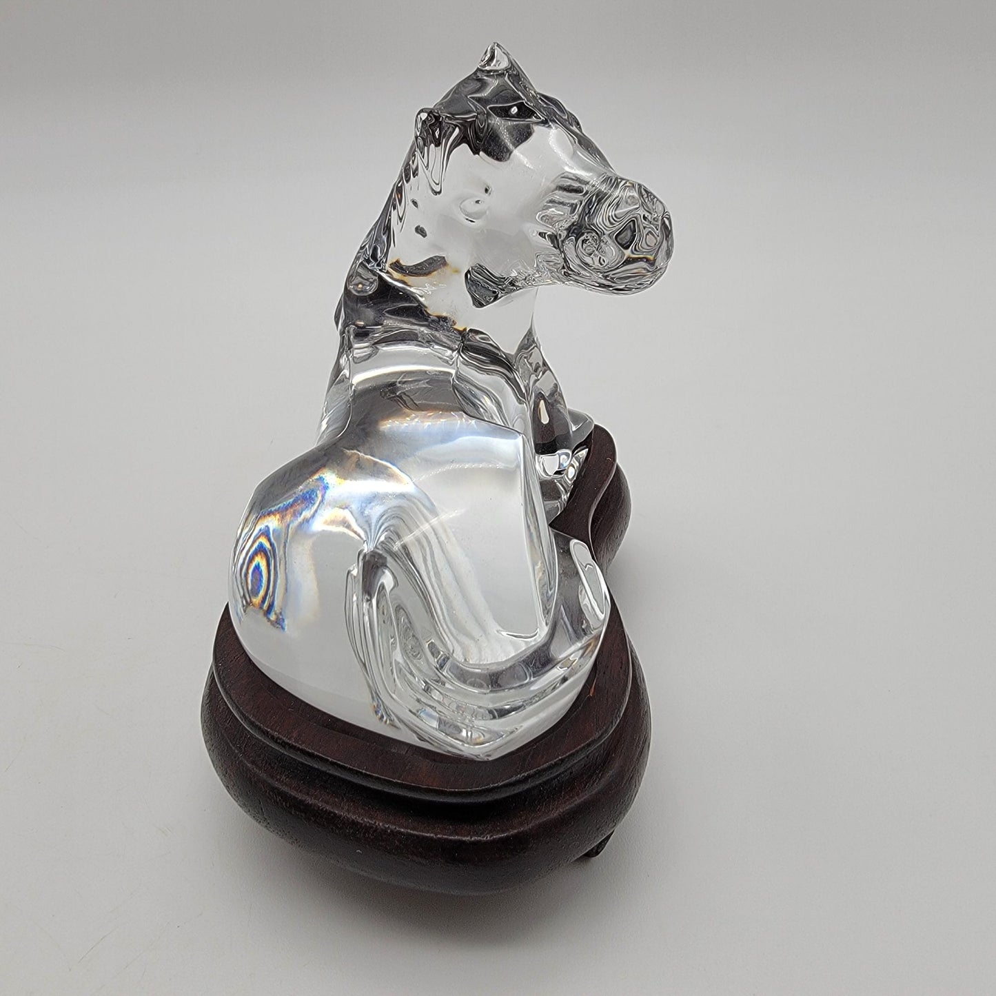 Baccarat Crystal Resting Foal Horse Sculpture