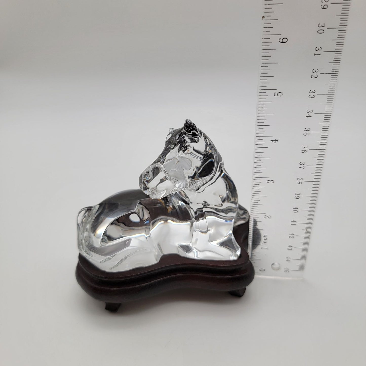 Baccarat Crystal Resting Foal Horse Sculpture