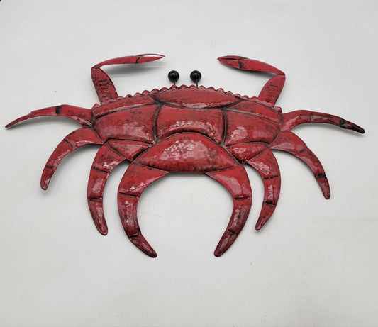 Handcrafted Metal Crab Wall Art Décor