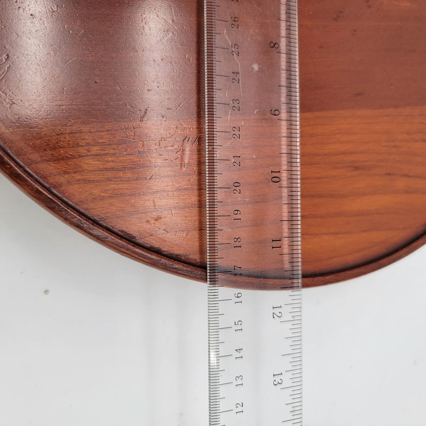 Vintage Signed Handcrafted Wooden Lazy Susan