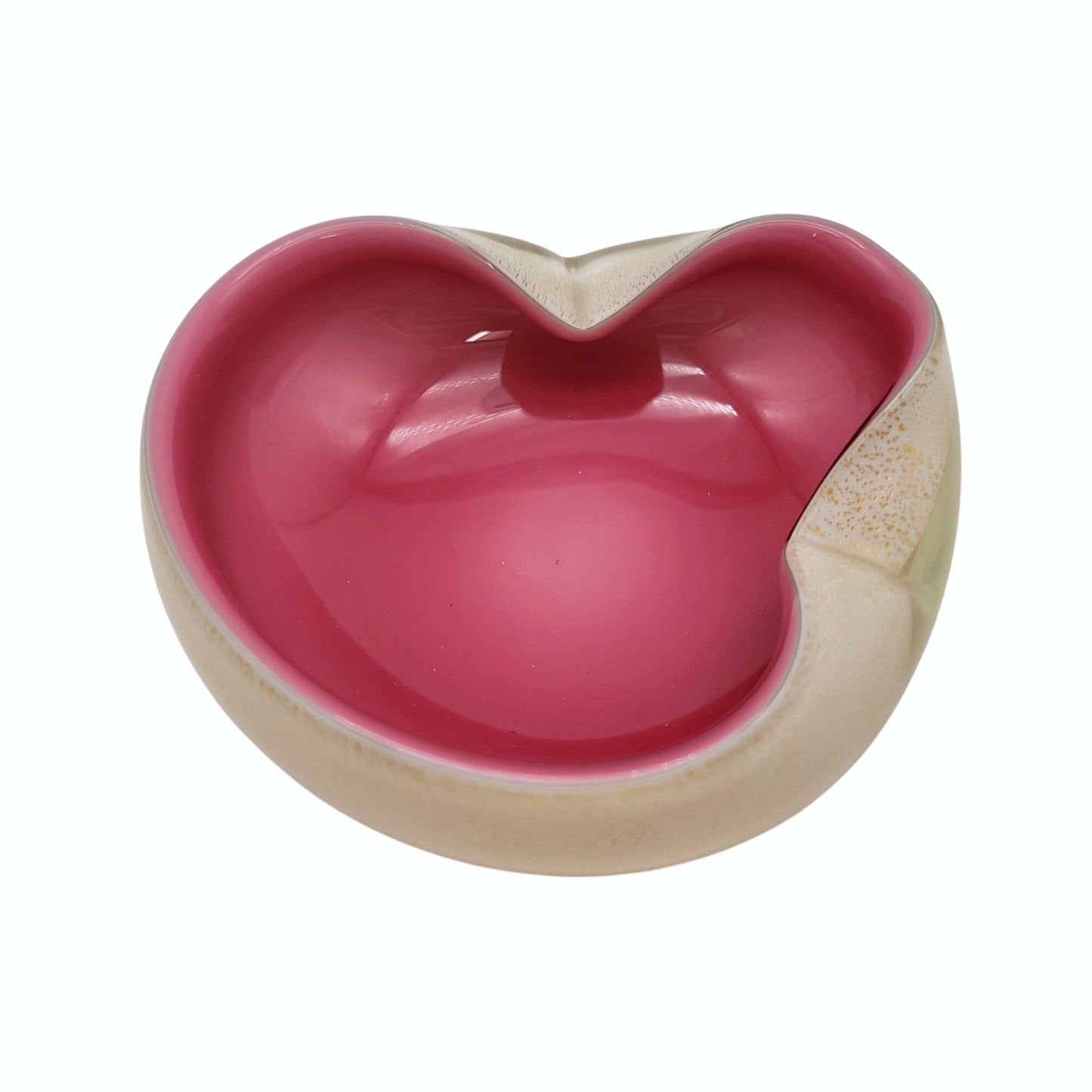 Barovier & Toso Murano Glass Pink Cigar Ashtray with Grinder