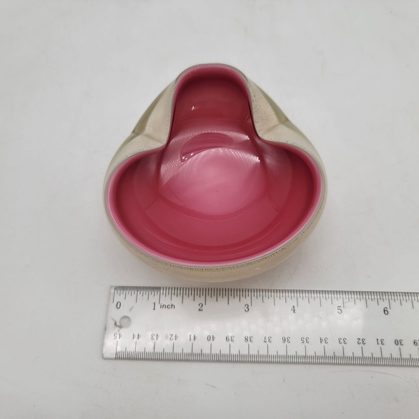 Barovier & Toso Murano Glass Pink Cigar Ashtray with Grinder