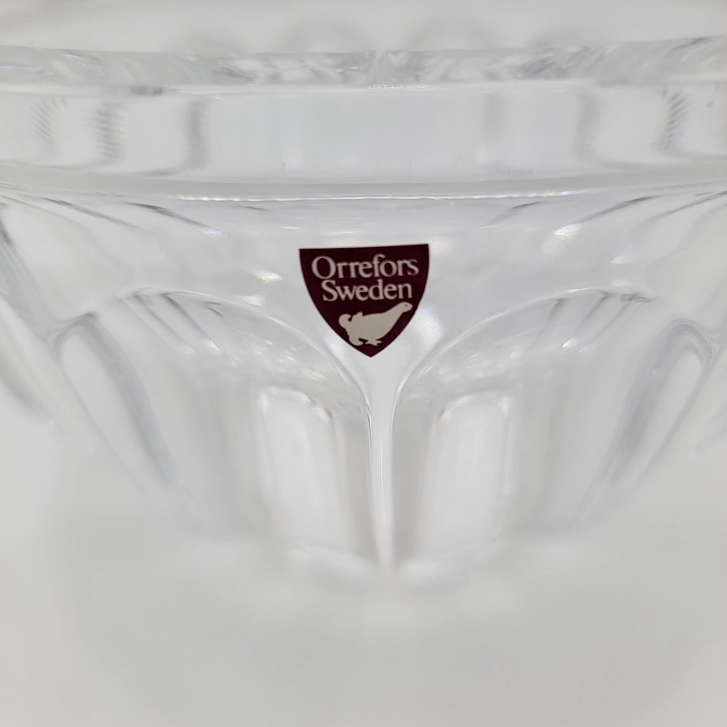 Vintage Orrefors Crystal Bowl By Gunner Cyren San Michele Collection