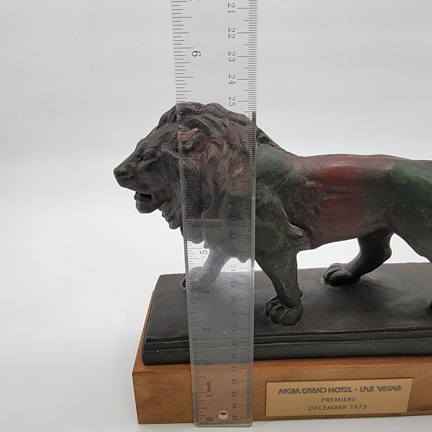 Vintage MGM Grand Hotel Premiere Walking Lion Sculpture - as found