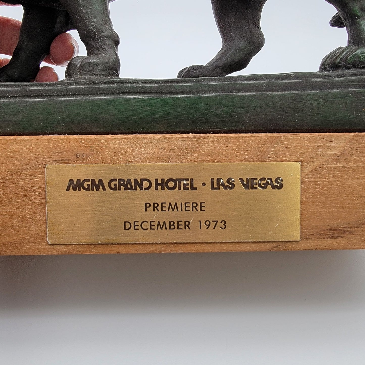 Vintage MGM Grand Hotel Premiere Walking Lion Sculpture - as found