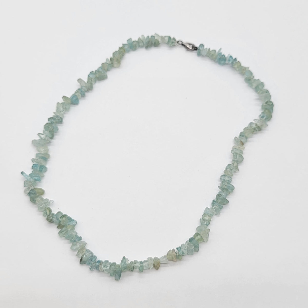 Green Agate Gemstones Chip Necklace 16"