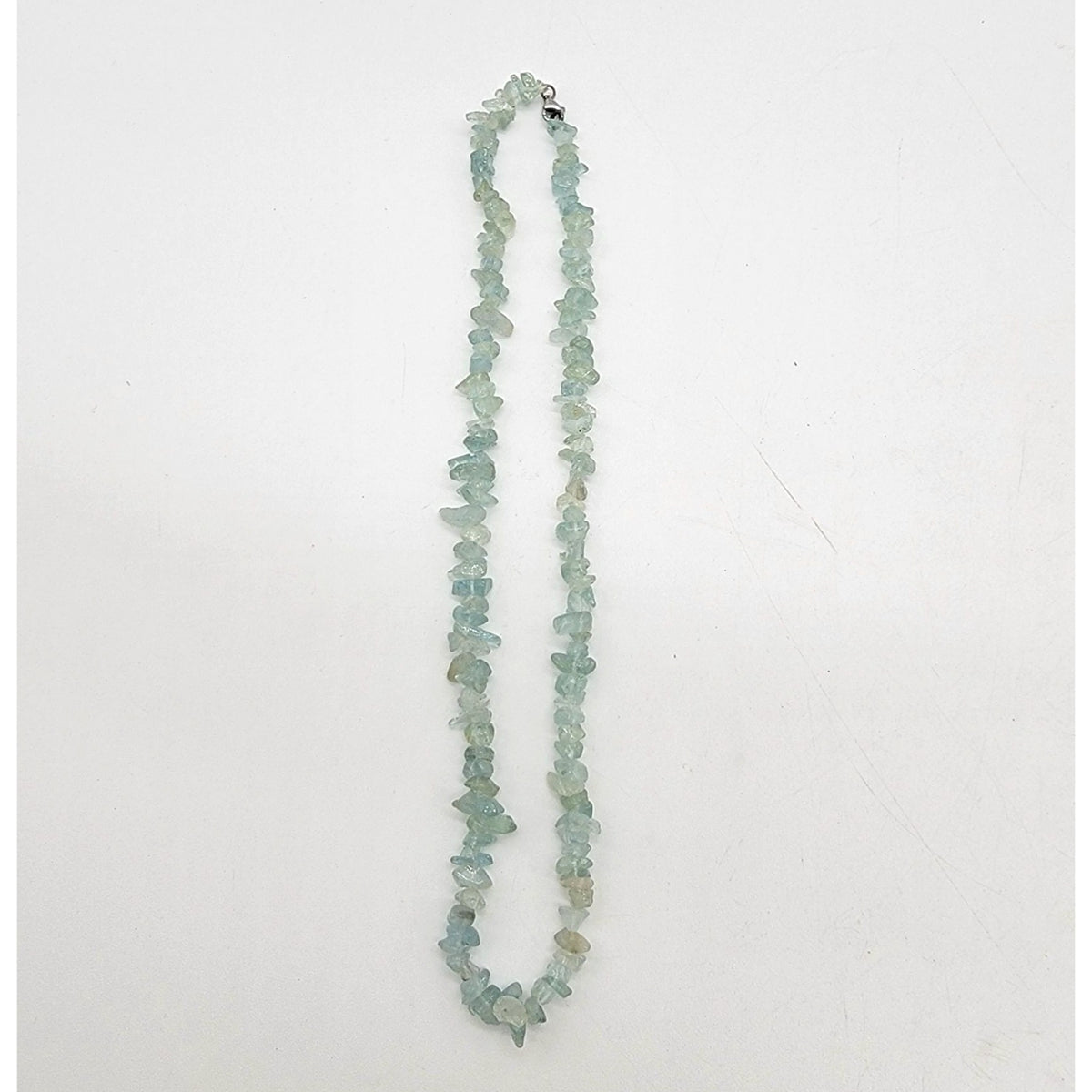 Green Agate Gemstones Chip Necklace 16"