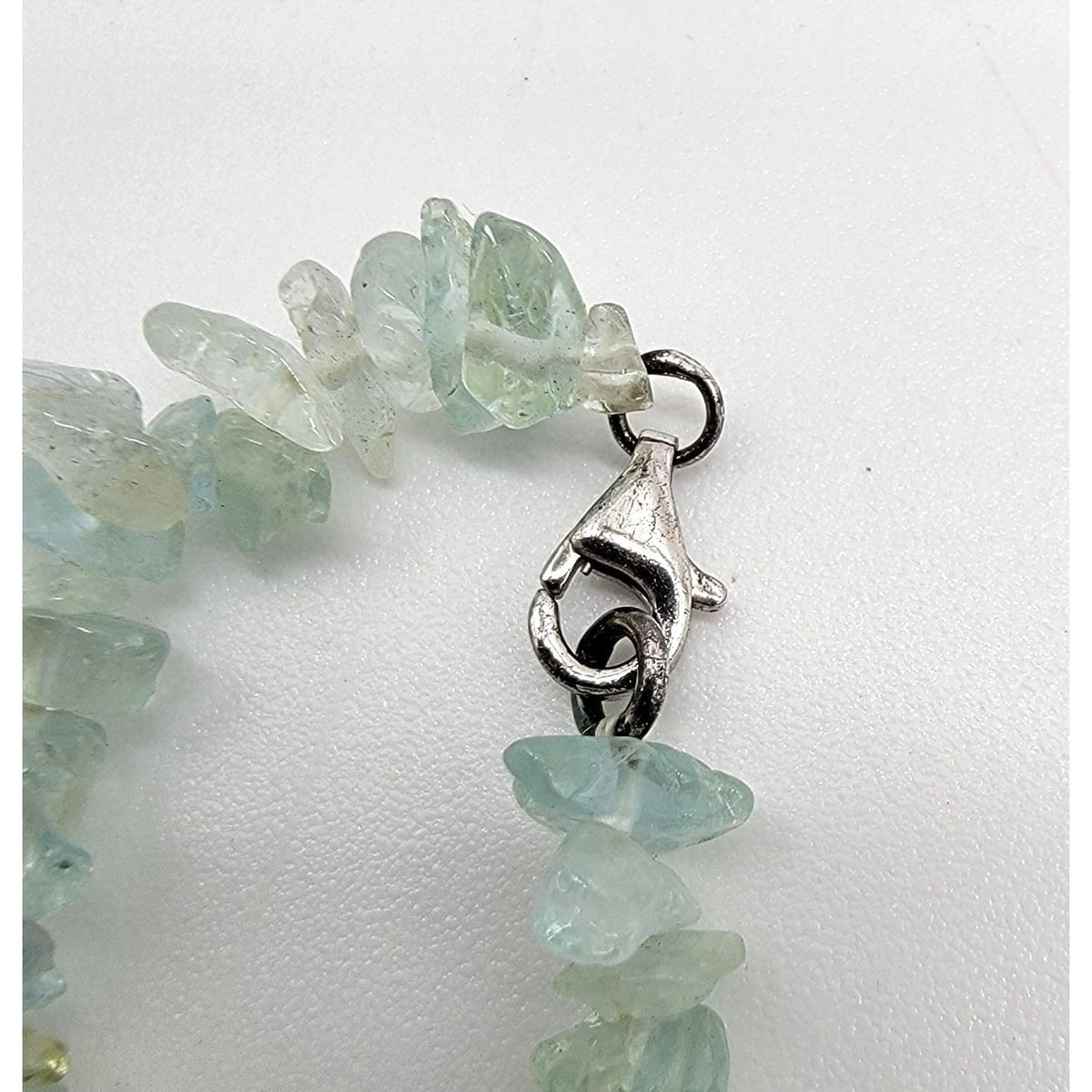 Green Agate Gemstones Chip Necklace 16"