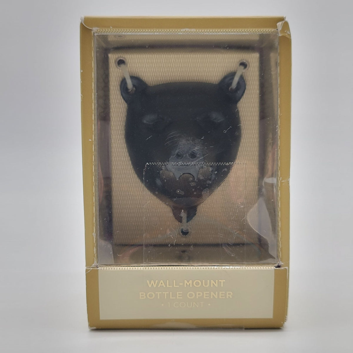 Cast-Metal Wall-Mount Bear Bottle Opener NEW