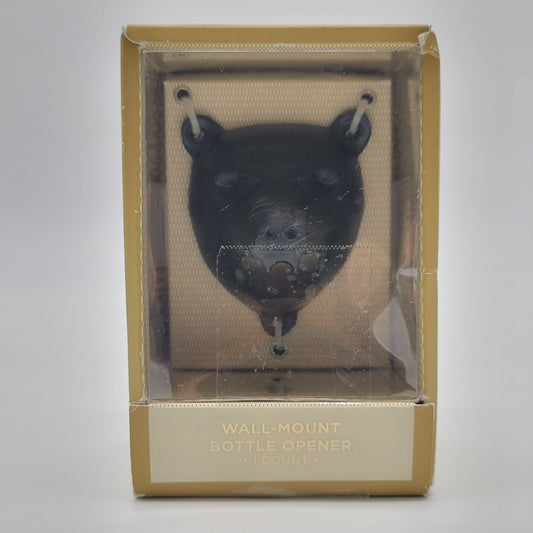 Cast-Metal Wall-Mount Bear Bottle Opener NEW