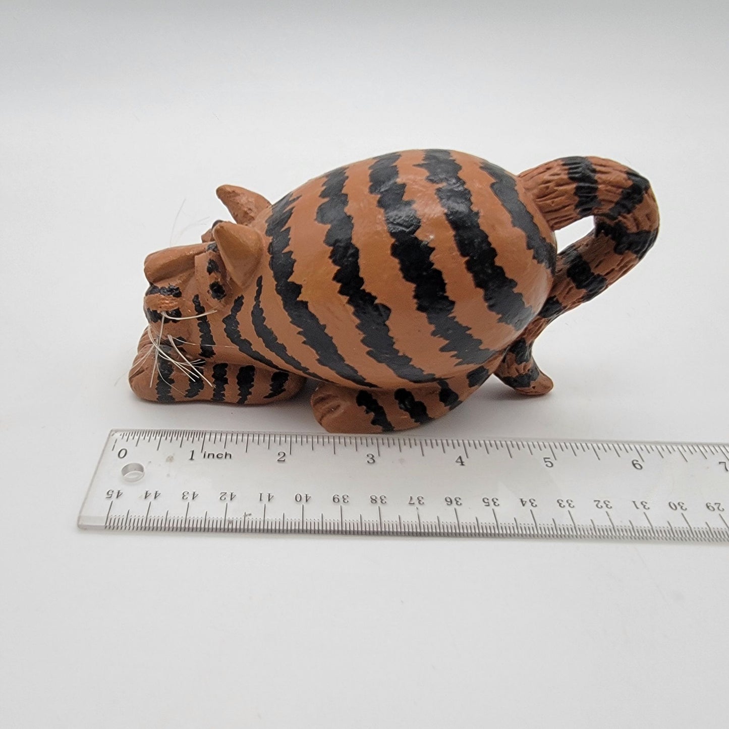 Tiger Cat Figurine By Vicki Thomas Striped Orange & Black