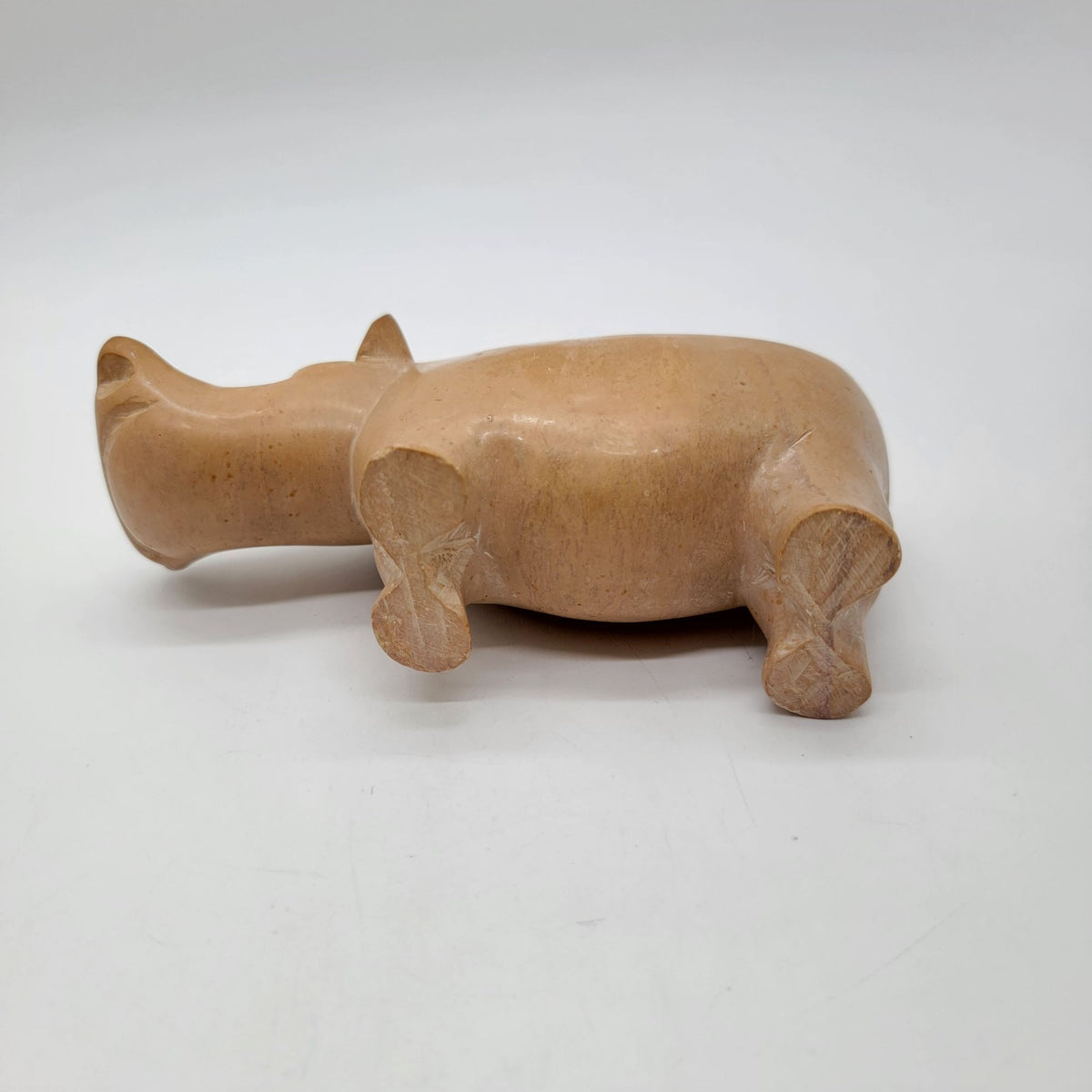Vintage Carved Soapstone Hippopotamus Figurine