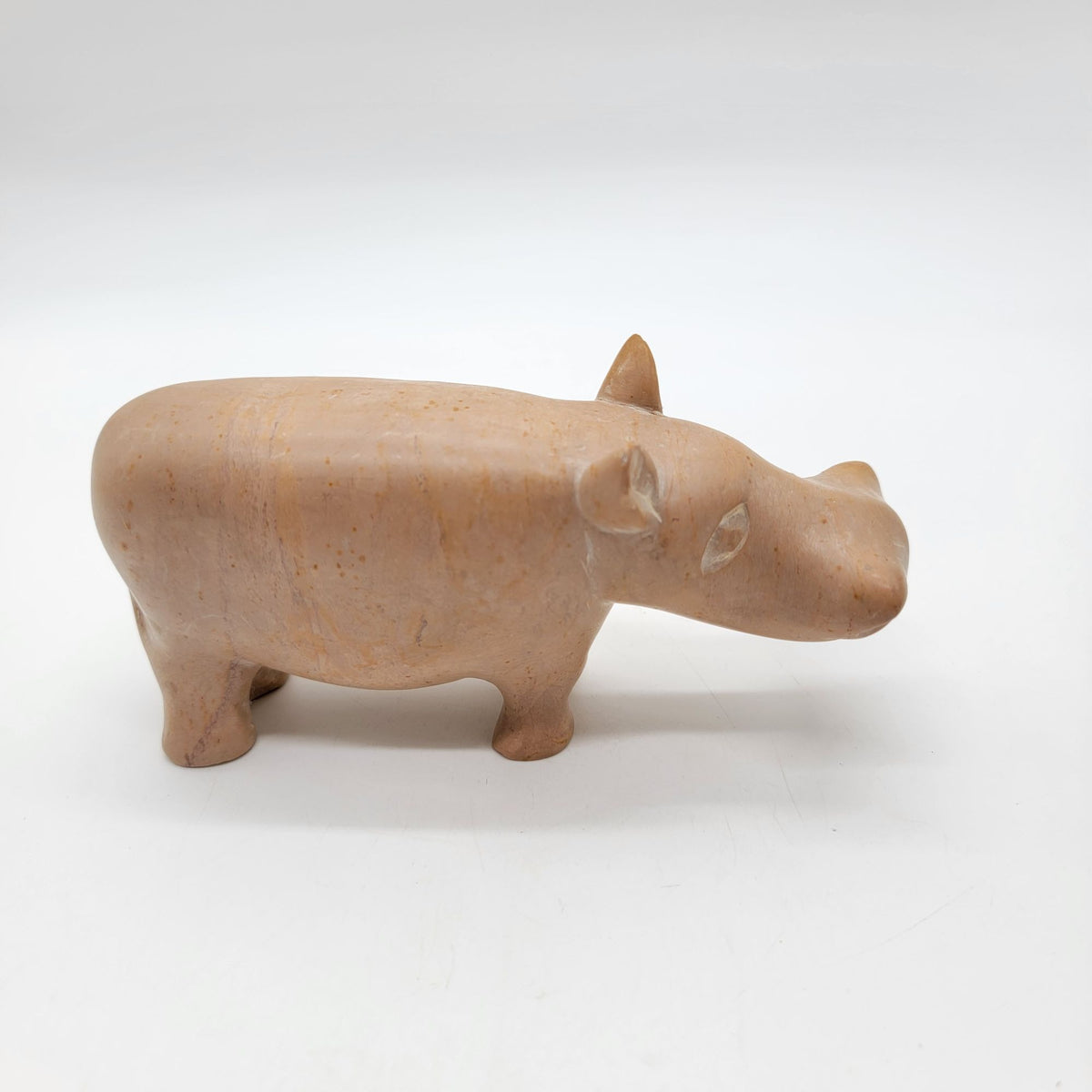 Vintage Carved Soapstone Hippopotamus Figurine