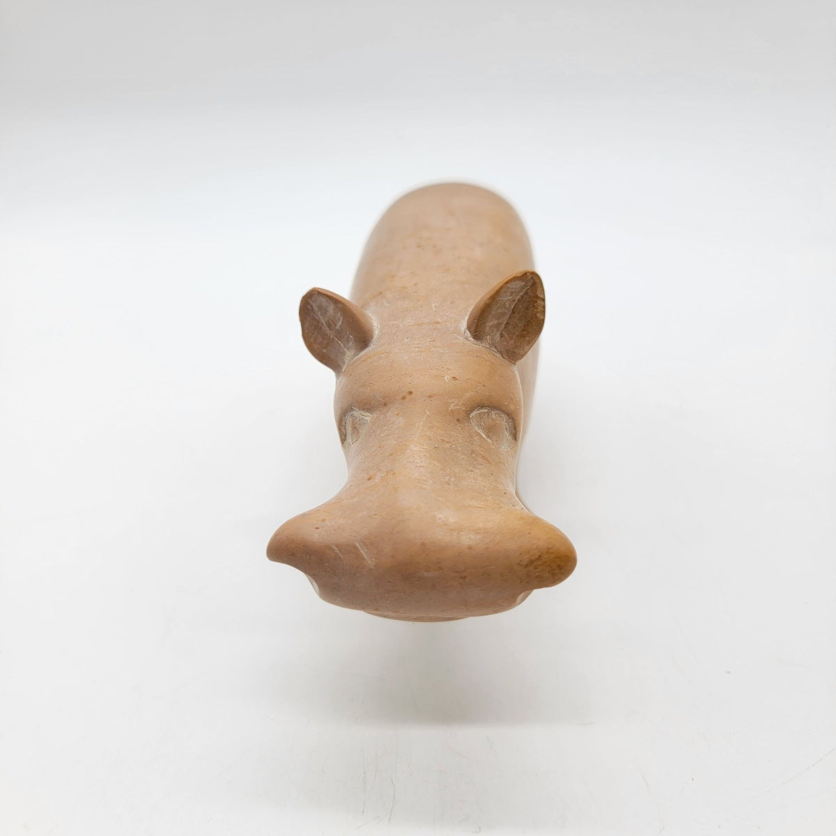 Vintage Carved Soapstone Hippopotamus Figurine