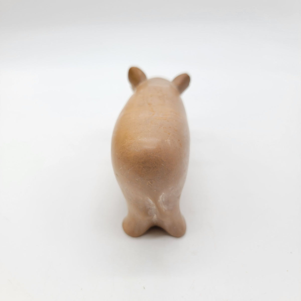 Vintage Carved Soapstone Hippopotamus Figurine