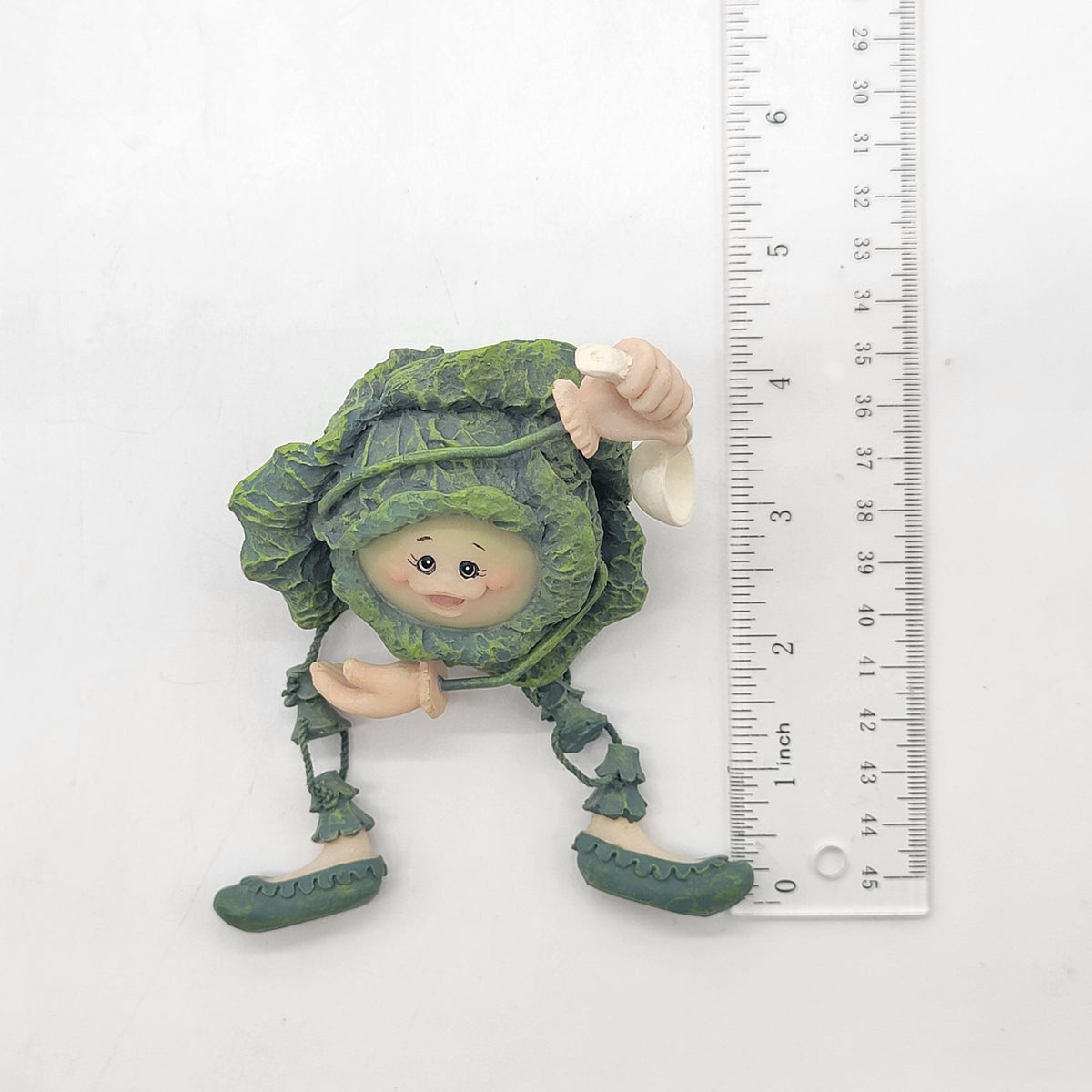 1980s Anthropomorphic Cabbage Shelf Sitter