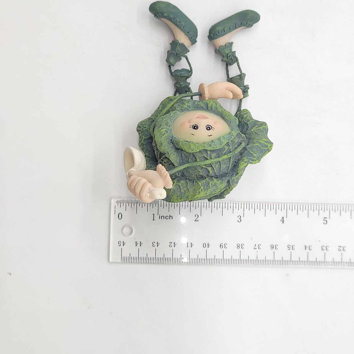 1980s Anthropomorphic Cabbage Shelf Sitter